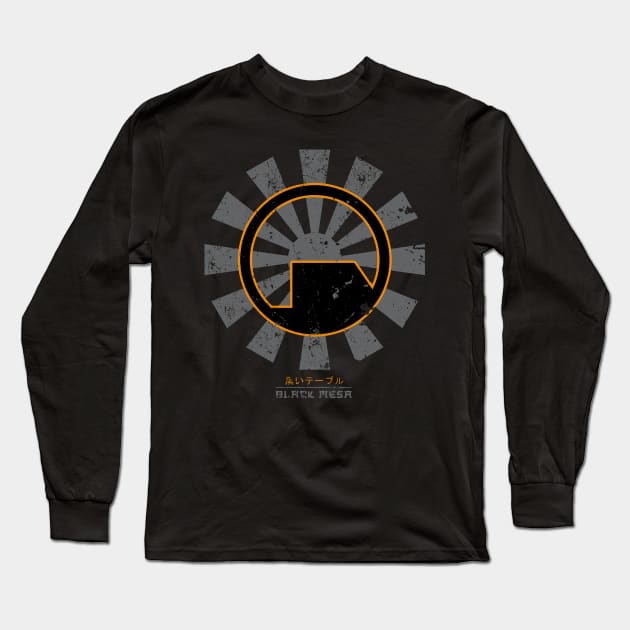 Black Mesa Retro Japanese Half Life Long Sleeve T-Shirt by Nova5